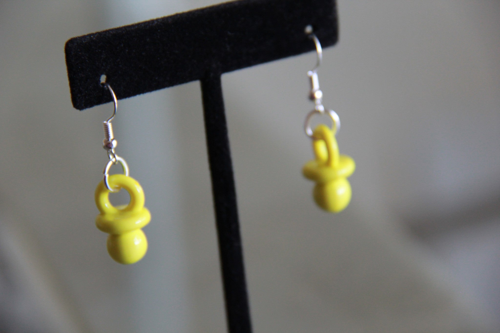 Bubblegum pacifier beads ear rings