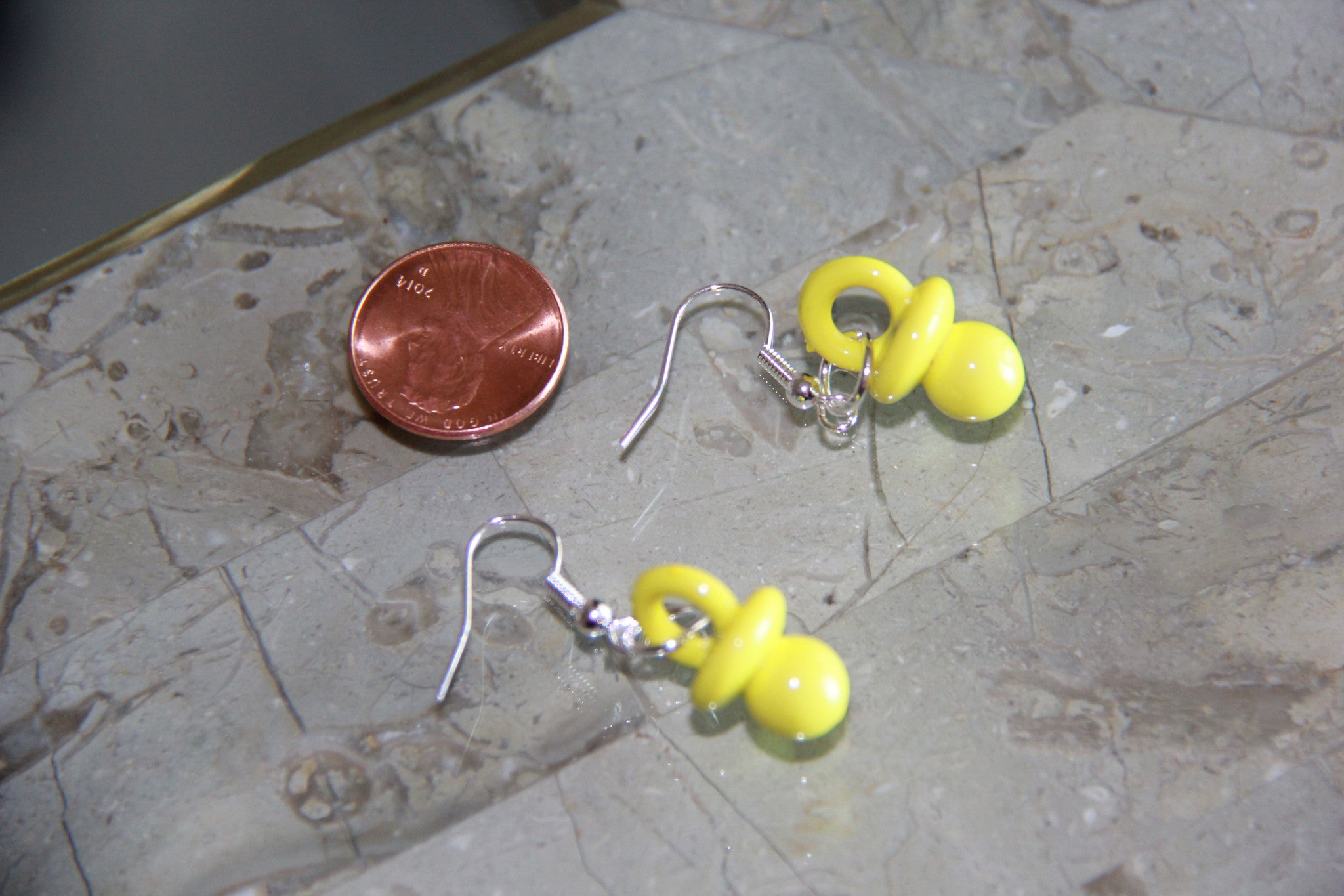 Bubblegum pacifier beads ear rings