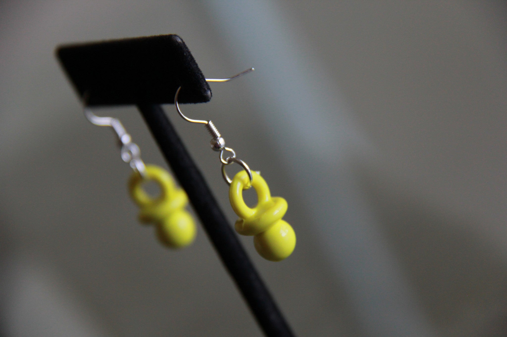 Bubblegum pacifier beads ear rings