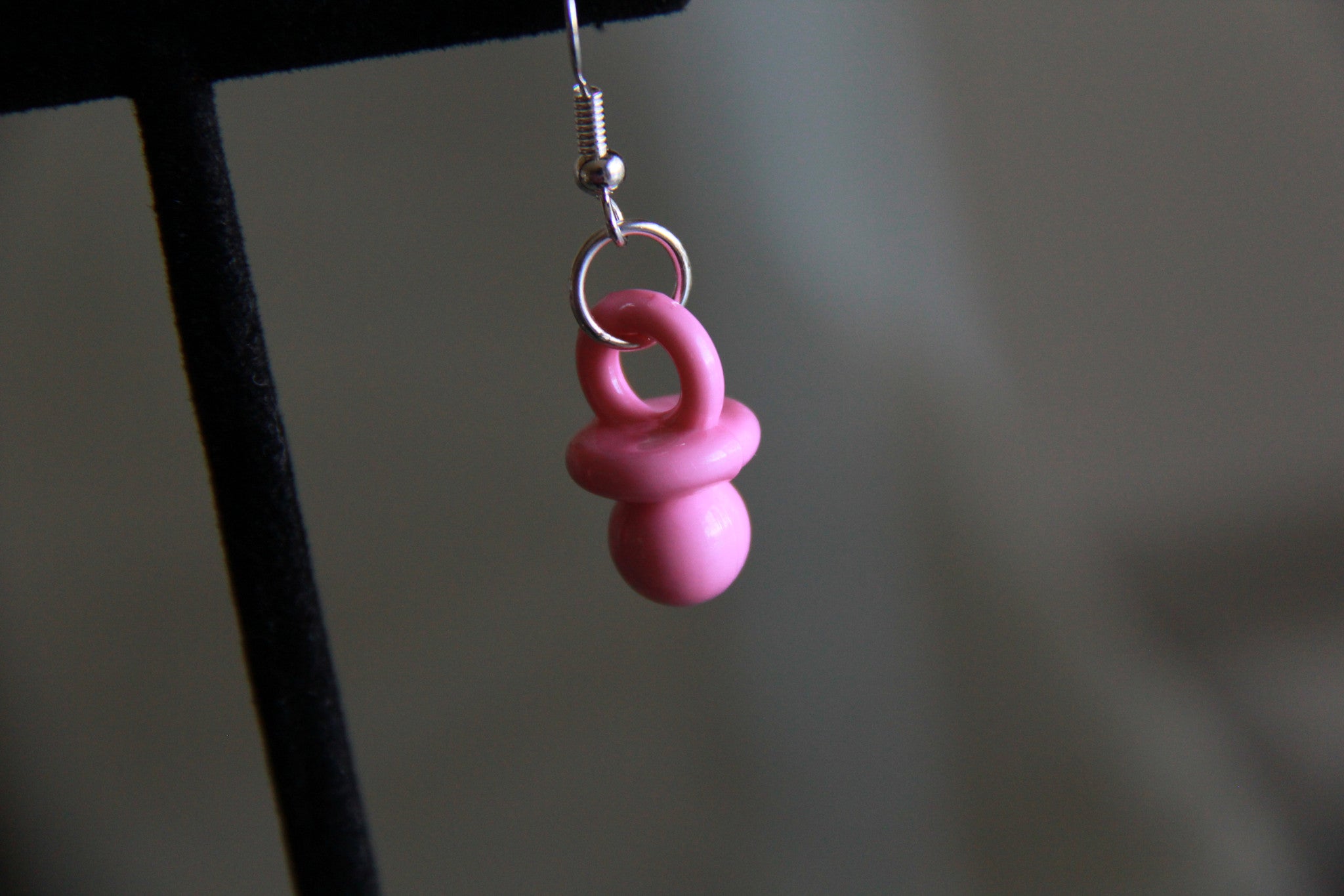 Bubblegum pacifier beads ear rings