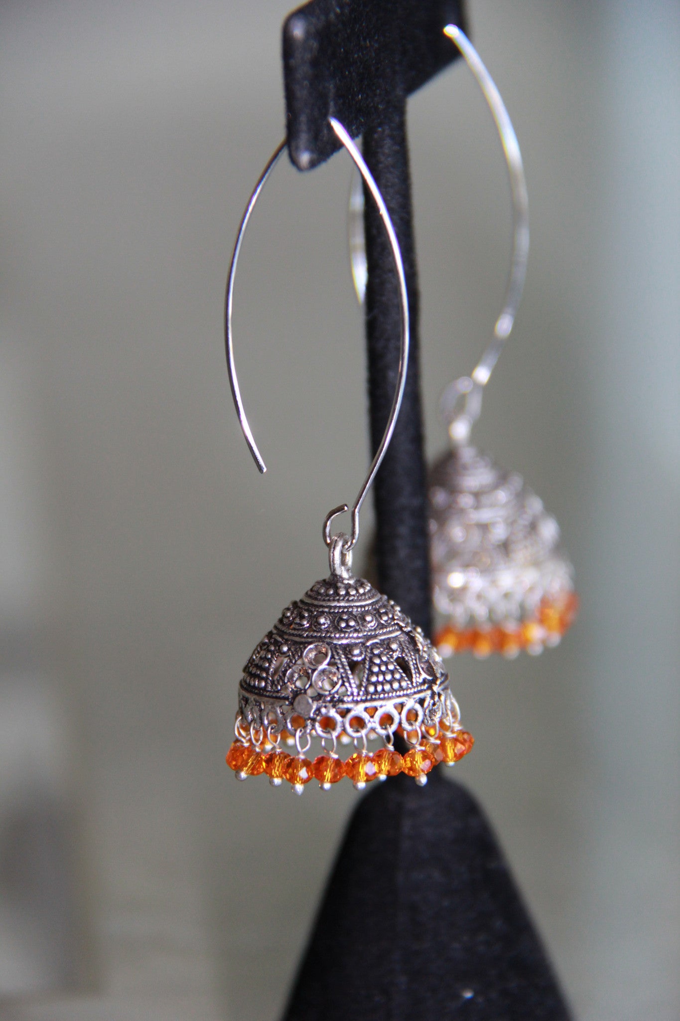 Jumka style ear rings in eight different colors