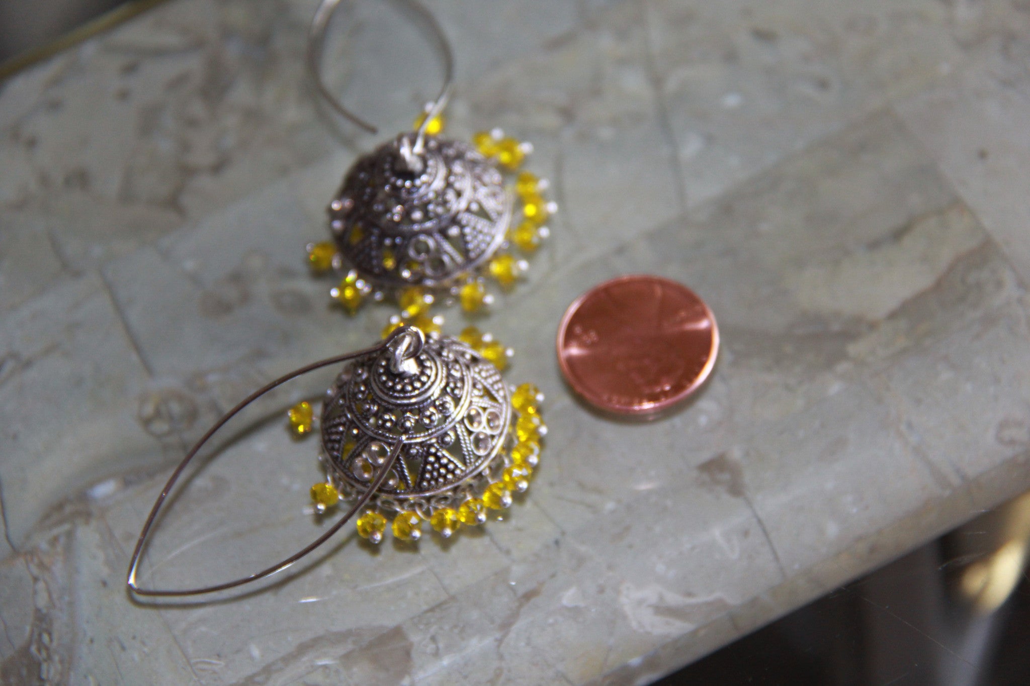 Jumka style ear rings in eight different colors