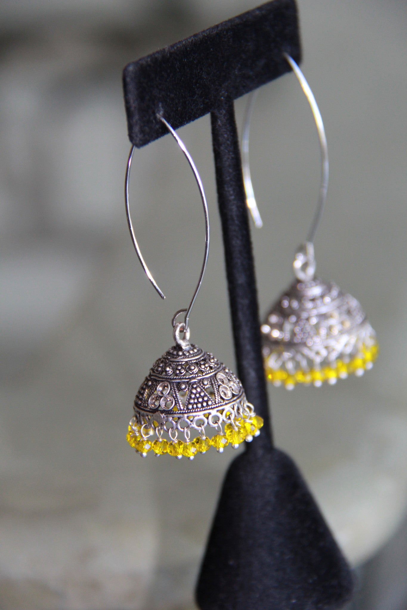 Jumka style ear rings in eight different colors