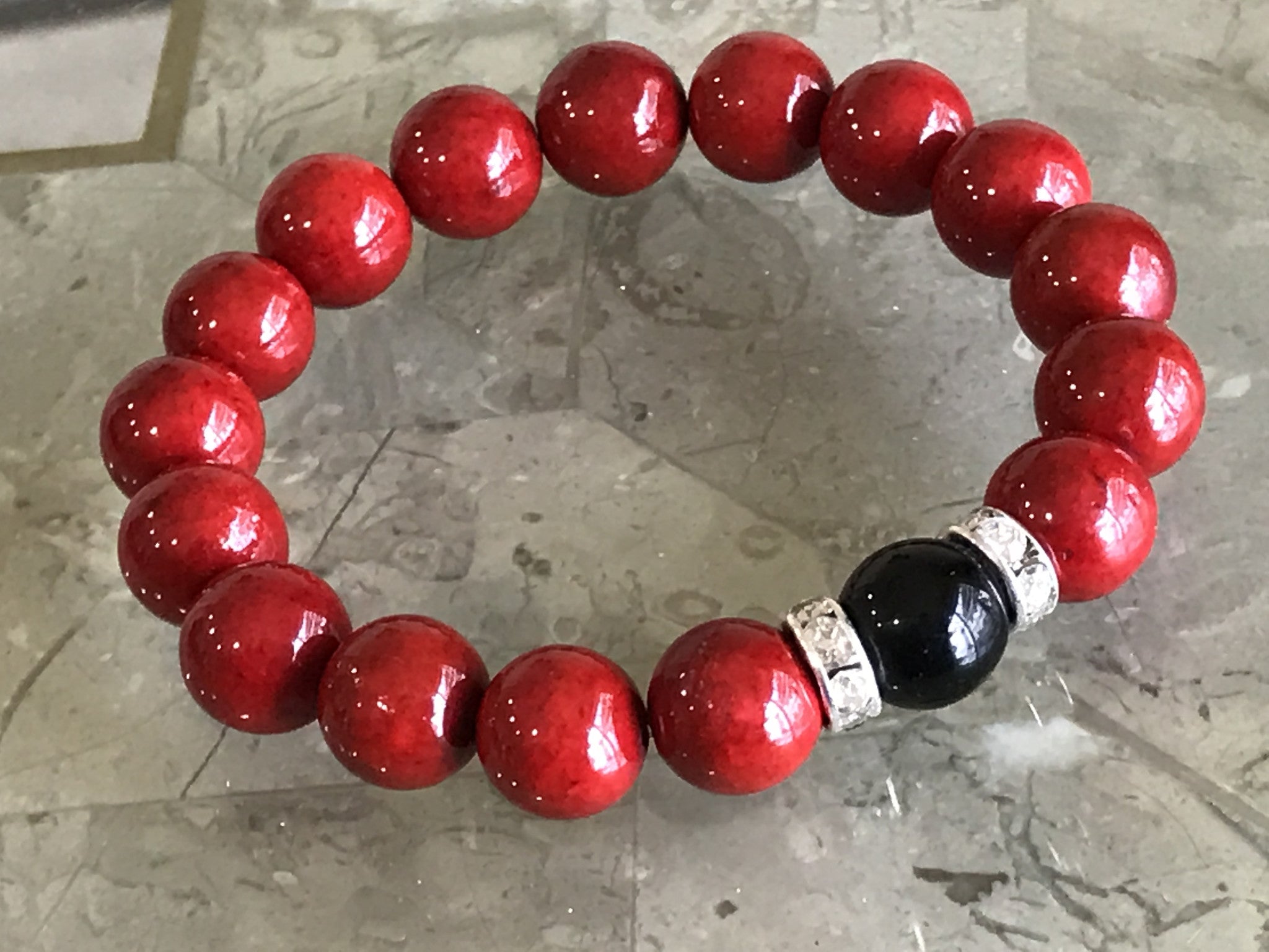 Red Shell Beads bracelet